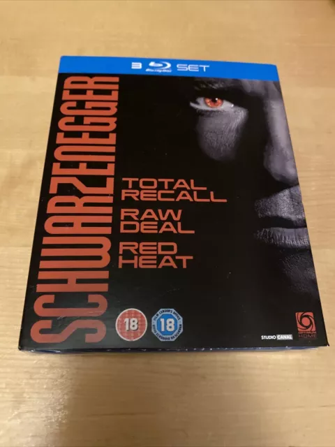 Schwarzenegger Collection (Blu-ray) Total Recall Raw Deal Red Heat New & Sealed