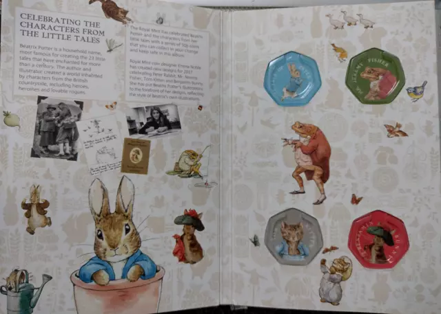 Beatrix Potter 50p Uncirculated Coin Set Album (Empty) 2017 Royal Mint