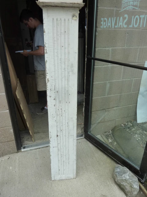 SQUARE fluted TAPERED victorian POST pier COLUMN 61" x 9 x 10" square