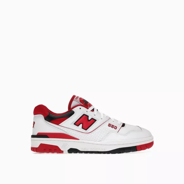 Scarpe uomo donna New Balance 550vtc bianco rosso sneakers sportiva basse