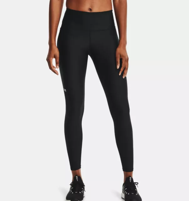 Under Armour Women's HeatGear Hi-Rise Ankle Crop No Slip Leggings Black NWT