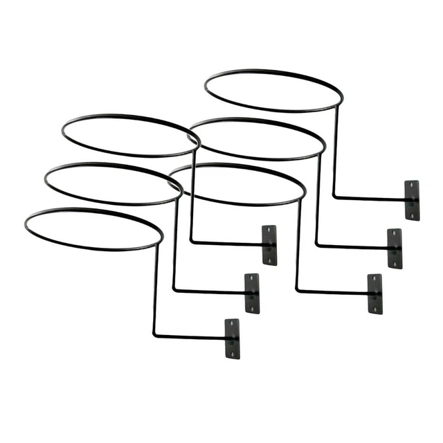 Lots 6 Wall Mounted Helmet Holder Metal Stand Hook Hat Display Rack Hanger Black