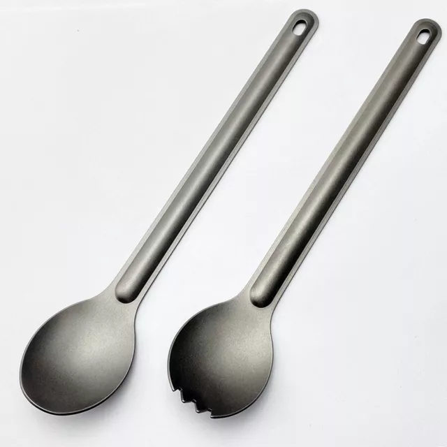 Outdoor Titanium Spork Long Handle Spoon Fork Portable Spork Cutlery