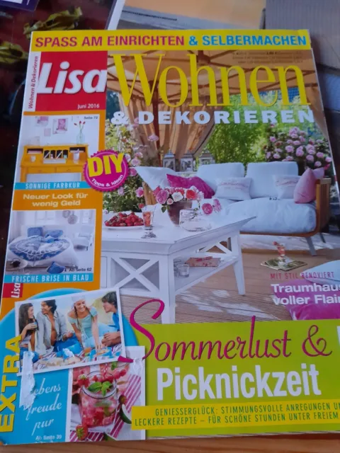 Lisa Wohnen und Dekorieren |Sommerlust & Picknickzeit | Nr  6/16 |  Sehr Gut