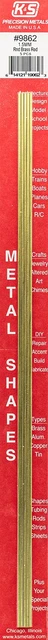 9862 Round Brass Rod, 1.5mm OD x 300mm Long, 5 Pieces, Made in The USA