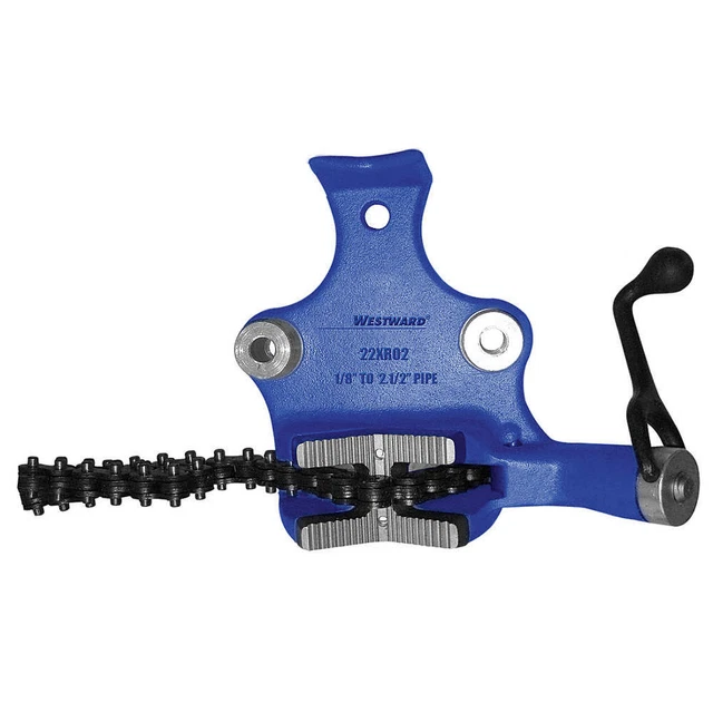 WESTWARD 22XR02 Bench Chain Vise,Top Screw,1/8- 2-1/2 in