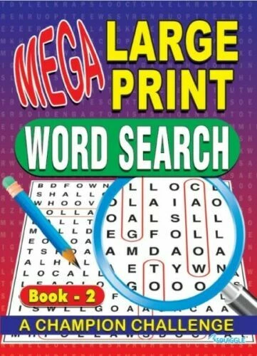 A4 MEGA LARGE Print Word Search Puzzle Book Books 100 PUZZLES - BOOKS 1 ...