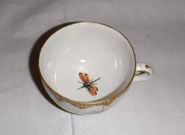 Antique German Porcelain Furstenberg Cup Girl with Insect circa. 1780
