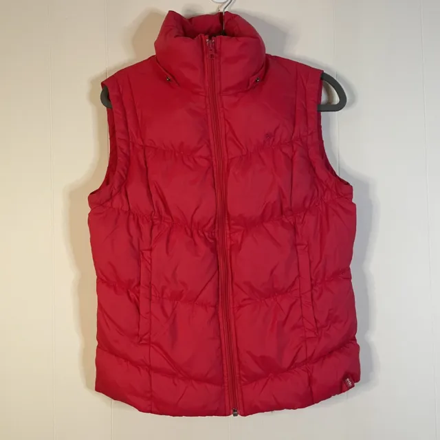 VINTAGE EDC BY ESPRIT Puffy Vest Down Feather Red Women's Size S $29.99 ...