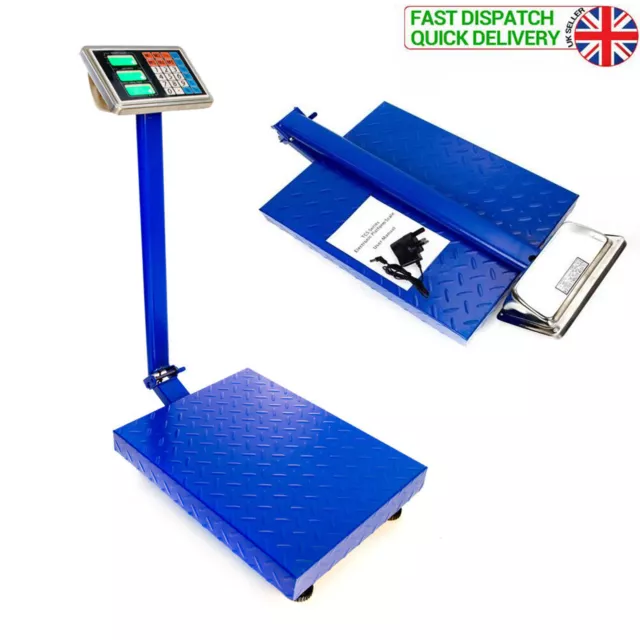 Large LCD Digital Parcel Postal Weighting Platform Scale 300KG/661lb Heavy Duty