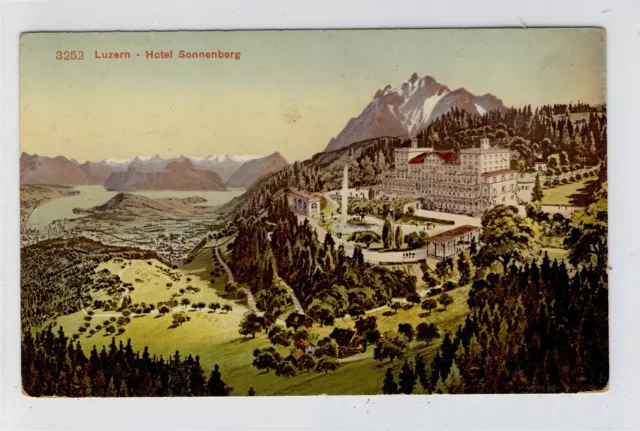 AK Luzern, Hotel Sonnenberg, um 1910