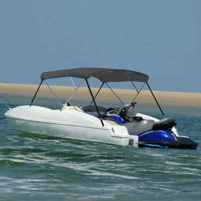 Vidaxl Bimini di Prua con Tendalino a 3 Archi Antracite 183x140x137 cm