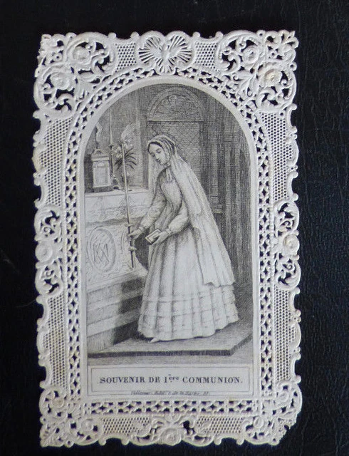 Canivet Dentelle Ancien - Image Pieuse Bonamy - "Tout Est Là"