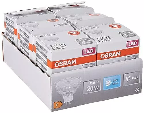 OSRAM Lampe à LED à réflecteur Star, GU5.3-base, verre clair ,Blanc froid