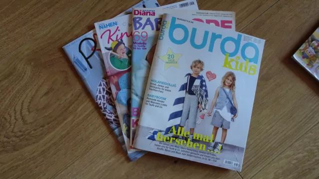 Burda Kids Baby Kinder Nähen und andere  (4 Hefte)