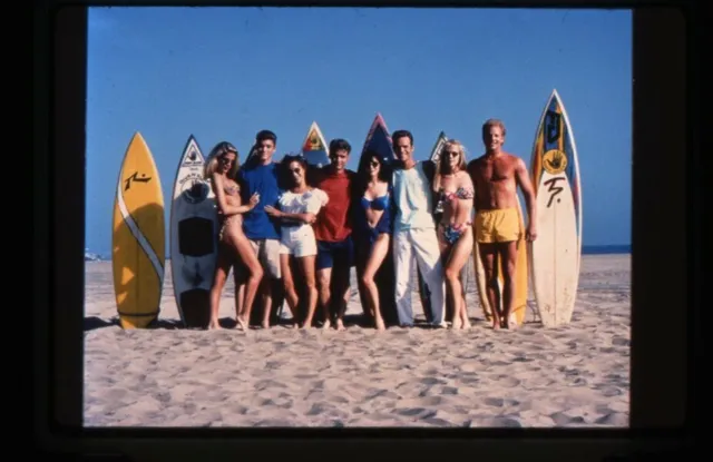 Beverly Hills 90210 Jennie Garth Cast Pose Surfboards Original 35mm Transparency