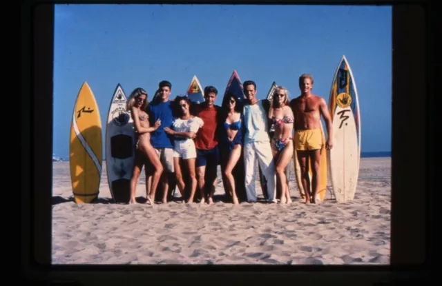 Beverly Hills 90210 Jennie Garth Cast Pose Surfboards Original 35mm Transparency