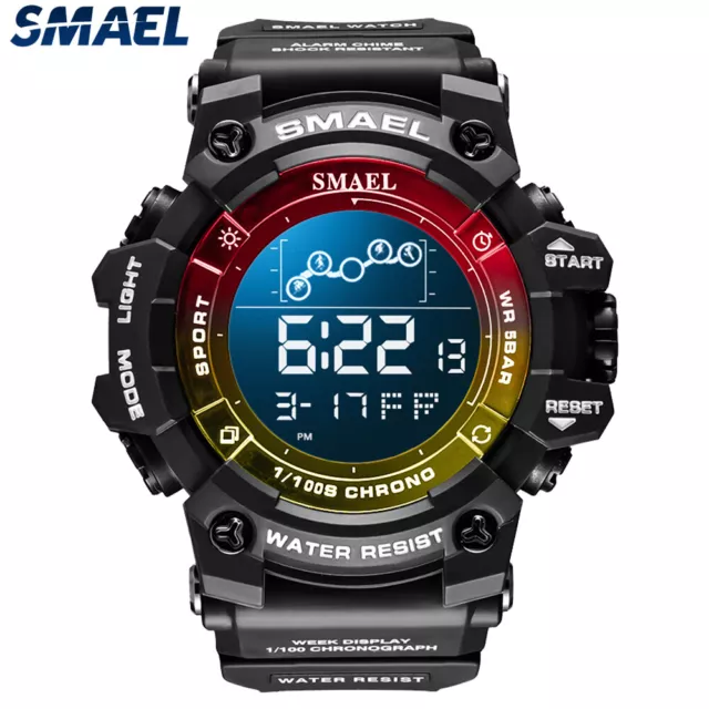 SMAEL Men Watch Outdoor Sport Digital Watches Fashion Boys LED Alarm Wristwatch