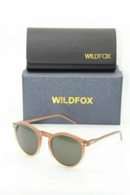 New Wildfox Steff Col. Ds Brown Green Lens Authentic Frame Sunglasses 50-15 Case 2