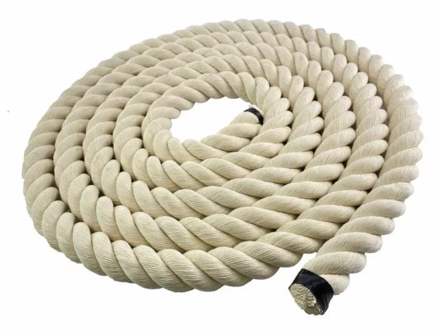 Corde en coton synthétique blanc 24 mm x 5 mètres, main courante douce décoration de jardin décoration 2