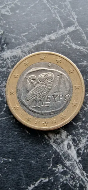 1 Euro Münze 2002 Griechenland sehr Selten mit S !!!