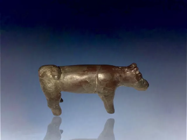 19th Century Inupiat Inuit Carved Stone Hunting Wolf Effigy / Fetish 19th Century Inupiat Inuit Carved Stone Hunting Wolf Effigy / Fetish