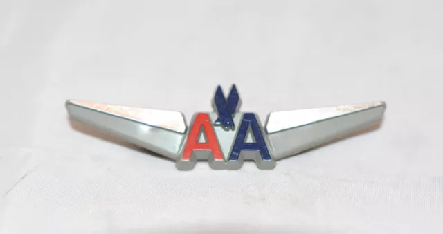 American Airlines Vintage Stoffel Seal NY Plastic Wings Pin Badge