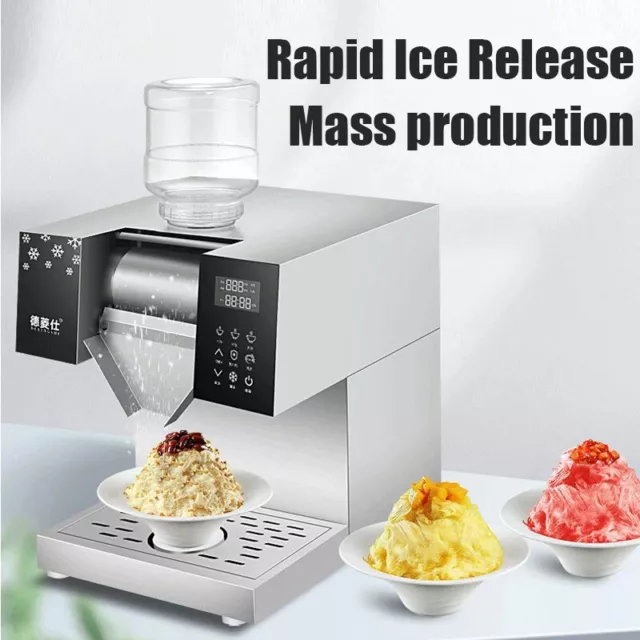 Commercial Snow Ice Machine Electric Snowflake Ice Maker Shave Ice Crusher