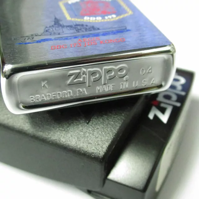 Vintage Zippo JMSDF AEGIS DDG 173 JDS KONGO Chrome Satena Japan Limited Rare VTG 3