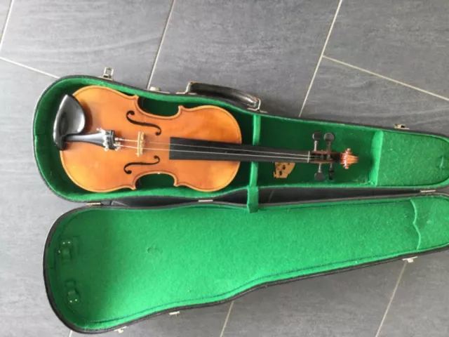 alte 3/4 Violine  Schüler Geige  53,5 cm lang  mit Koffer