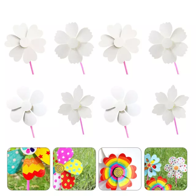 8 Pcs Drawing Pinwheels outside Toys Children DIY Crafts for Puzzle Graffiti