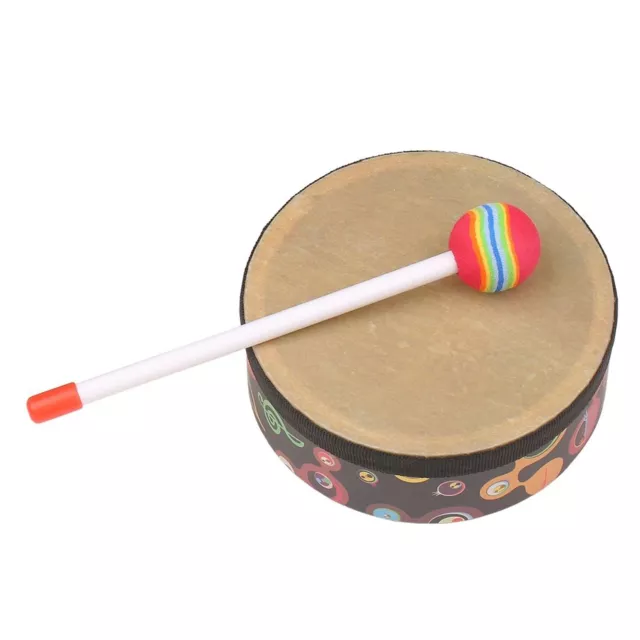 6inch Hand Drum Portable Orff  Percussion Instrument Drum W/ Drumstick J1O6