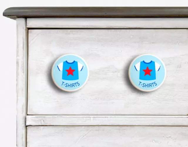 Boys T-Shirts Dresserz Organizational Dresser Drawer Knob Set of 2