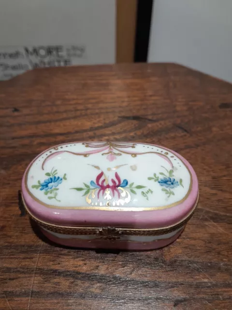 Limoges Pill Box Hand Painted