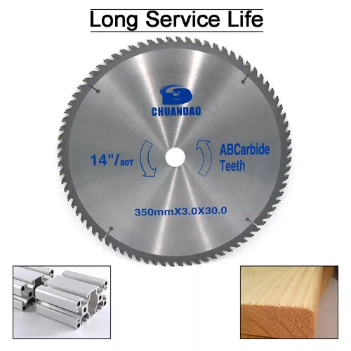 350mm Carbide Circular Saw Blade Cutting Wood Disc 40-120 Tooth With 30mm Bore