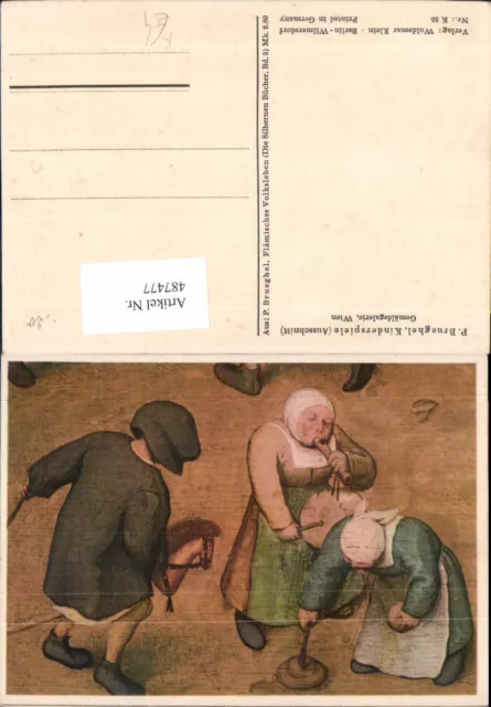 487477,Künstler Ak P. Brueghel Kinderspiele Kinder Steckenpferd Flöte Spielzeug