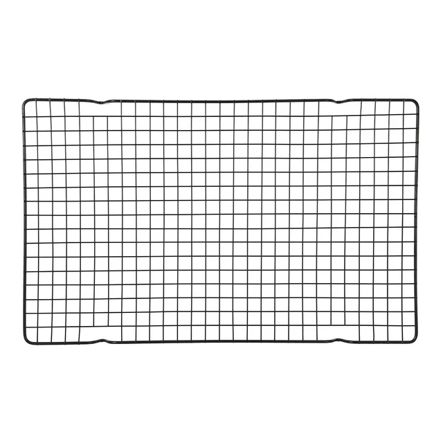Grille De Refroidissement En Fer Noir - 40x25 Cm, Antiadhésive, Pour Biscuits, Gâteaux, Barbecue