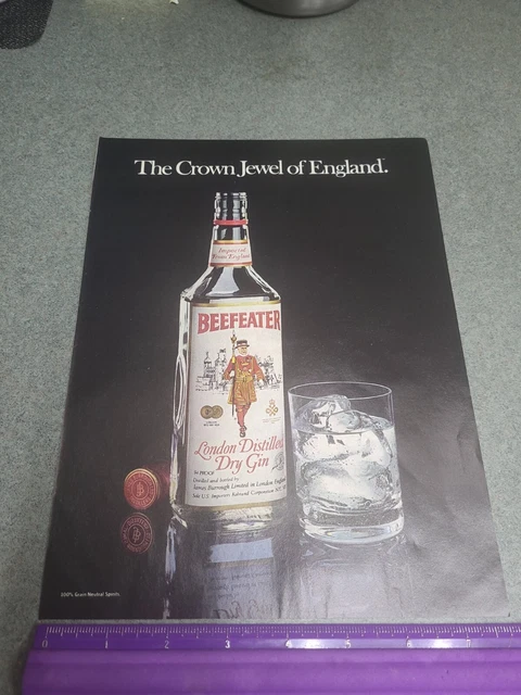 1981 Beefeater London Dry Gin vintage print ad 80's advertisement a2