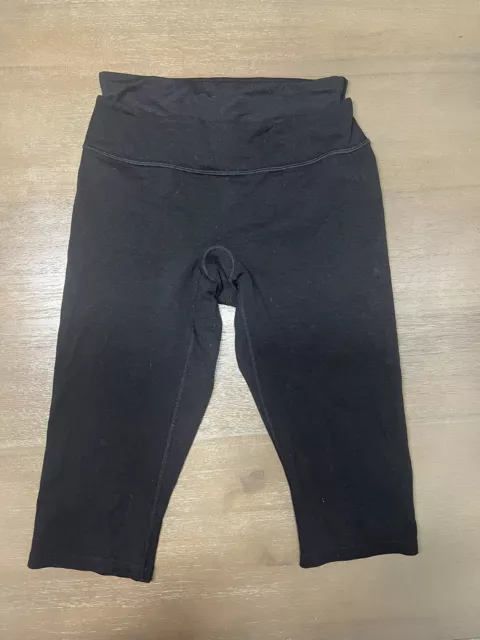 Spanx Black Cropped Capri Leggings Size Medium