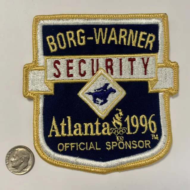 Borg-Warner Agency Olympic Security Patch 1996 Atlanta GA Private Detective Co