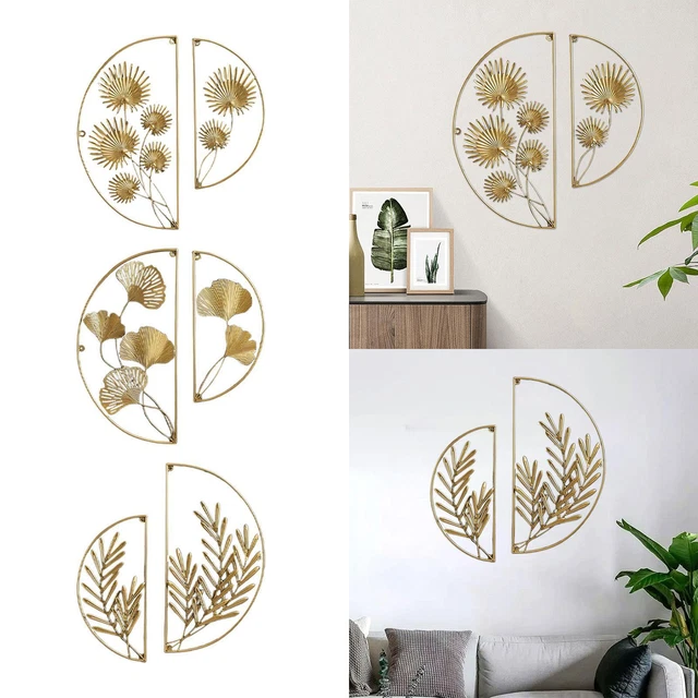 2x Iron Wall Sculptures Hanging Wall Decor for Dining Room Bathroom Corridor