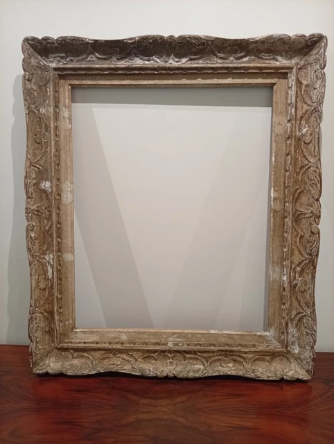 ANCIEN GRAND CADRE montparnasse bois 1930 Antique Frame Painting Wood Carved EUR 90,00 - FR