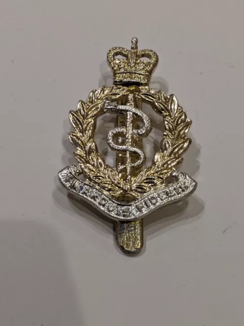 British Military Genuine Royal Army Medical Corps RAMC Staybrite Cap Badge
