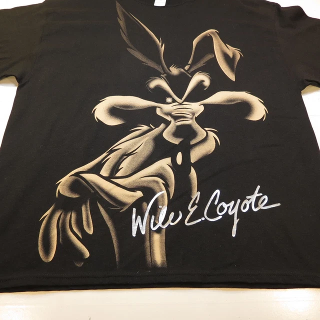 VINTAGE RARE LOONEY TUNES WILE E. COYOTE TEE T SHIRT Mens XL Rhinestone