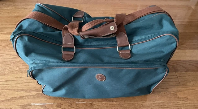 Vintage Polo Ralph Lauren Green Duffle Bag Large Size Luggage Carry On Travel