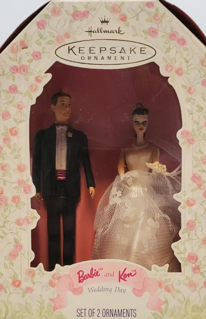 1997 Hallmark Keepsake Ornament Barbie and Ken Wedding Day