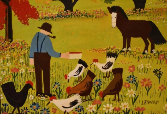 Feeding the Chickens : Maud Lewis : Early 1900s : Art Print