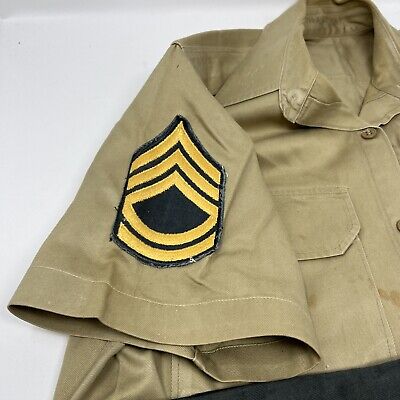 vtg 1950’s military shirt hat patches 3