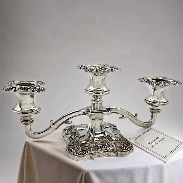 Candelabro antico in argento silver plated candeliere portacandela Sheffield