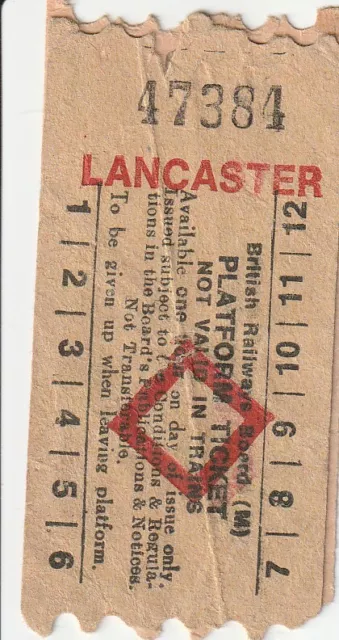 British Railways Board (M) Platform Ticket - Lancaster